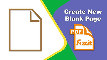 How to create a new blank page in Foxit PDF Editor