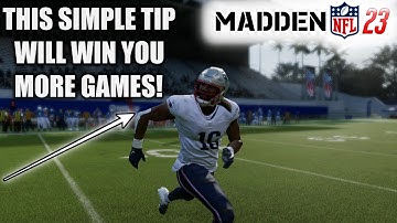 USE THIS ONE SIMPLE TIP TO WIN MORE GAMES NOW! MADDEN 23 TIPS