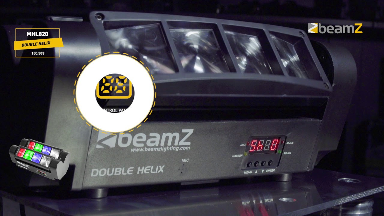 BEAMZ MHL820 Double Helix 8x 3W RGBW LEDs DMX 150303