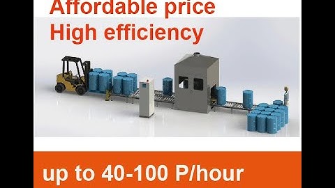 fully automatic drum filling machine with automatic screw cap#200kg Automatic Drum Filling System