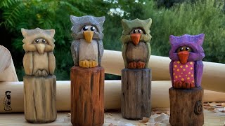 Carve an Owl From a 1" Dowel or Stick