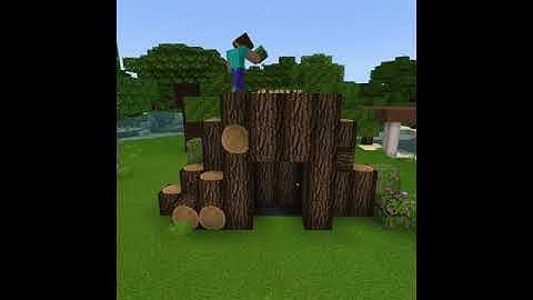 minecraft 1.17 how to build a tree stump portal #shorts #minecraft #portal