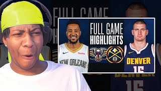 JOKIC TRIPLE DOUBLE 😳 Lvgit Reacts To PELICANS at NUGGETS | FULL GAME HIGHLIGHTS | January 12, 2024