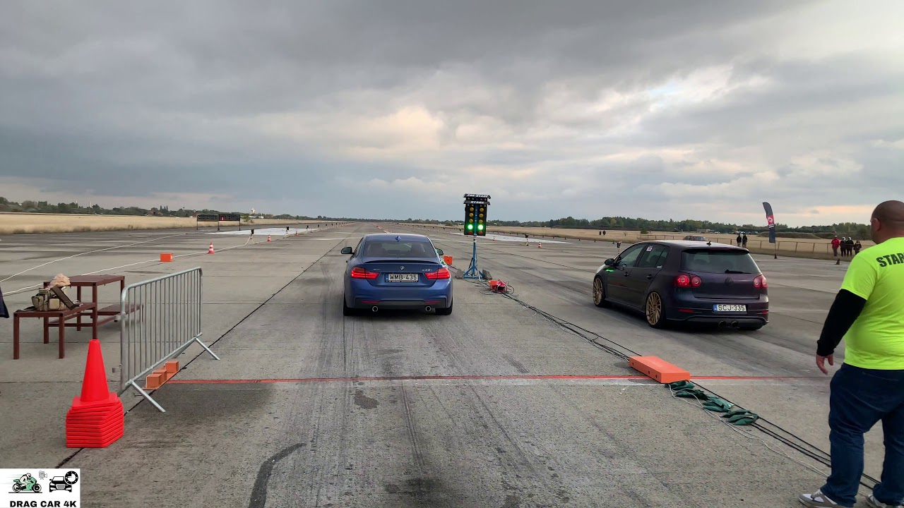 BMW 435i vs VW Golf R32 drag race 1/4 mile 🚦🚗 - 4K - YouTube