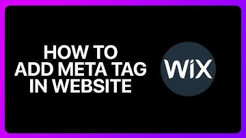 How To Add Meta Tag In Wix Website Tutorial