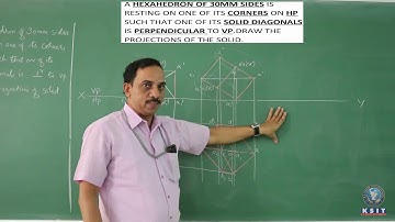 Projection of solids(CUBE) Engineering graphics VTU