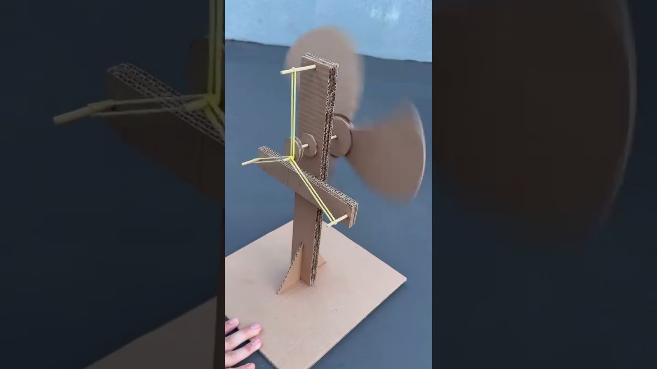 Kartondan pervane, el yapımı vantilatör, ilginç klima #karton #shortvideo #keşfet #ilginç #elişi