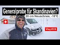 #319 Schneeee! 20 cm, -10°C | Winterreifen Nokian Snowproof C, Fahrtest auf der Passstraße | Feuer