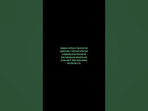 Carriage return (\r) in python with example - YouTube