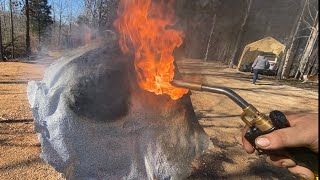 Intumescent paint could save our lives.  Fire test for spray foam insulation closed cell