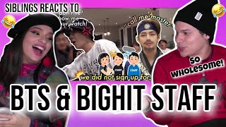Siblings react to 'funniest, wholesome moments of BTS & staff members' 🥺