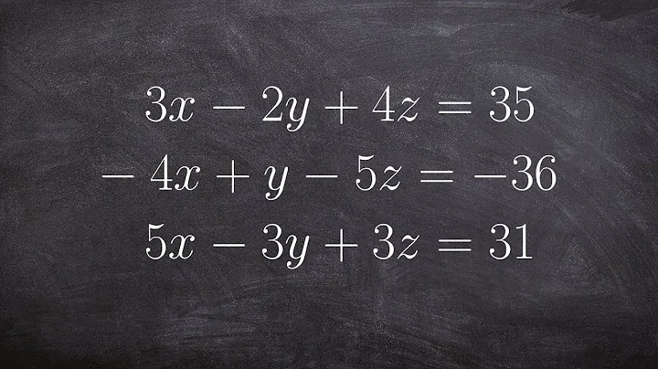 Solve a system with three variables