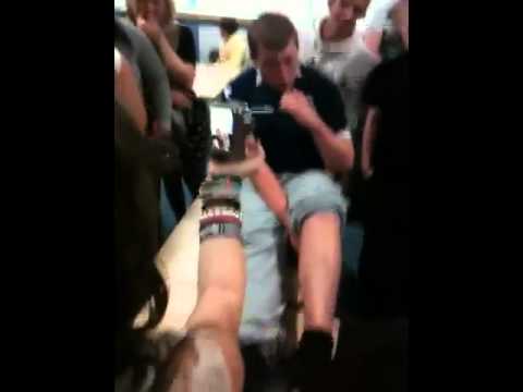 Jamie gets his legs waxed for children in need 2010