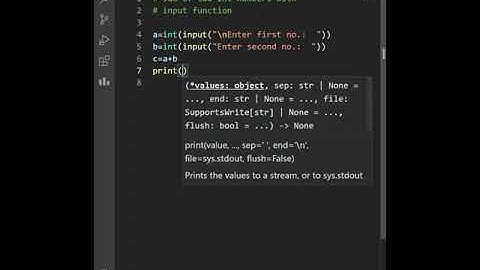 Python program to input two int numbers and print their sum| Add in python| #shorts #python