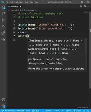 Python program to input two int numbers and print their sum| Add in ...