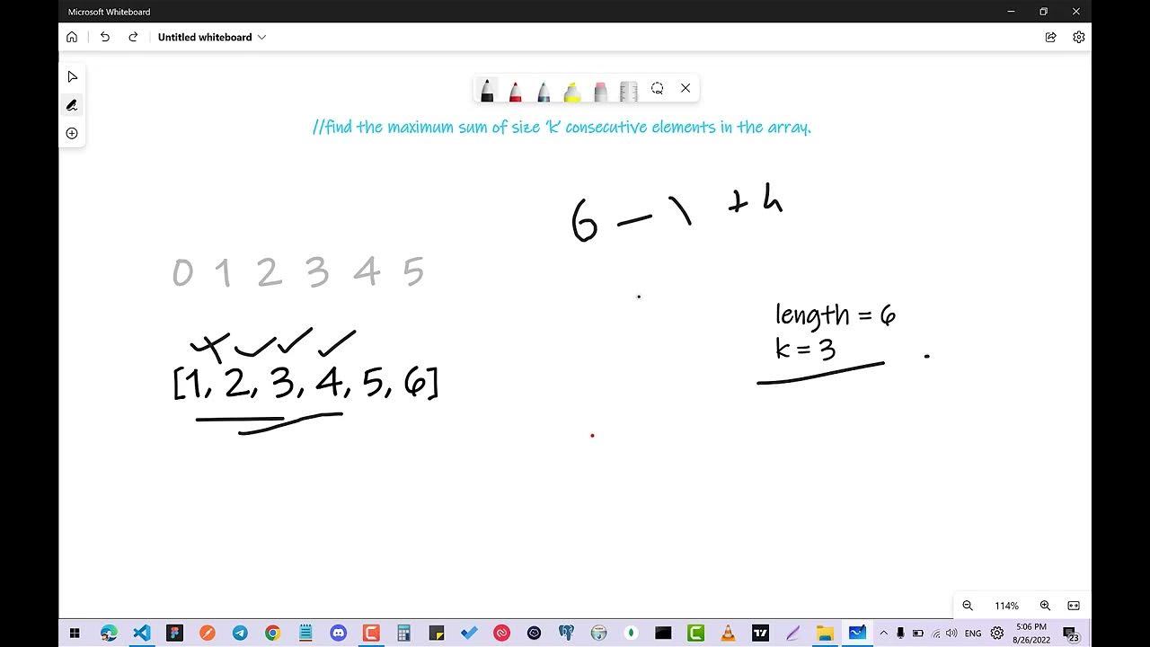 Learn sliding window algorithm easily in hindi maximum sum subarray of