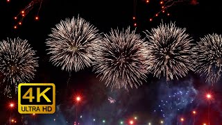 Colorful Firework and Light Show with Sounds. Screensaver (4K UltraHD 60p)
