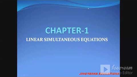 ODIA MEDIUM- CLASS 10- ALGEBRA- LINEAR SIMULTANEOUS EQUATION - PART 1