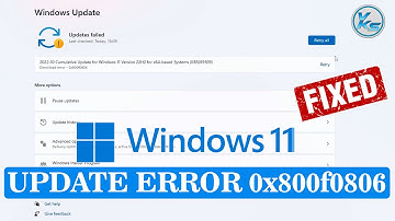 ✅ How To Fix Windows 11 Update Error 0x800f0806