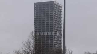 Sprengung Abriss Uni AfE Turm Frankfurt 02.02.14