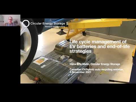 Hans Eric Melin - Life cycle management of lithium-ion batteries and end-of-life strategies