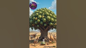 Cow saved the watermelon tree from drying up by watering it 😭 #ai #save #tree #cow