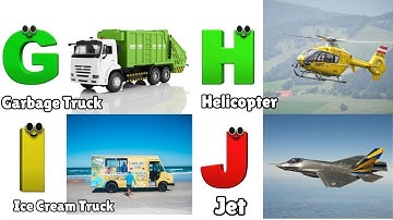 ABC Song Phonics, Transportation Song, ABC Song, Alphabet Educational Song A to Z for kids