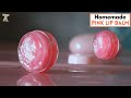 Homemade pink lip balm  how to make lip balm at home