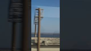 New Orleans To Slidell Louisiana I-10 Twin Span Bridge. Viewing The Sea While Traveling Out Of Town.