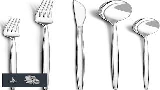 40 Piece Silverware Set for 8 CEKEE Stainless Steel Flatware Cutlery Set Included