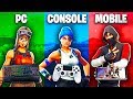 PC vs CONSOLE vs MOBILE - Le migliori giocate su FORTNITE