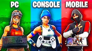 PC vs CONSOLE vs MOBILE  Le migliori giocate su FORTNITE