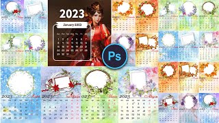 How To Make 2023 Desk Calendar In Photoshop |Sheri Sk| |2023 Desk Calendar PSD| screenshot 3