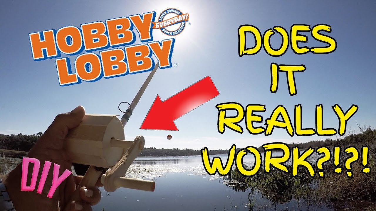 DIY Homemade Fishing ROD REEL and TACKLE!! $25 Hobby Store Fishing  Challenge!! 