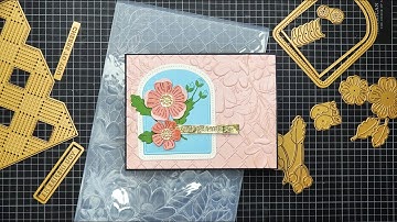 Spellbinders March 2025 Large Die, Stitching Die & 3D Embossing Folder Tutorial! Sweet & Fresh Card!