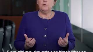 Merkel'in Corona virüs hakkındaki açıklaması Türkçe altyazılı