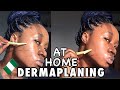 I SHAVED MY FACE AND MY SKIN BECAME...😭! Nigerian Edition) | DIY DERMAPLANING...