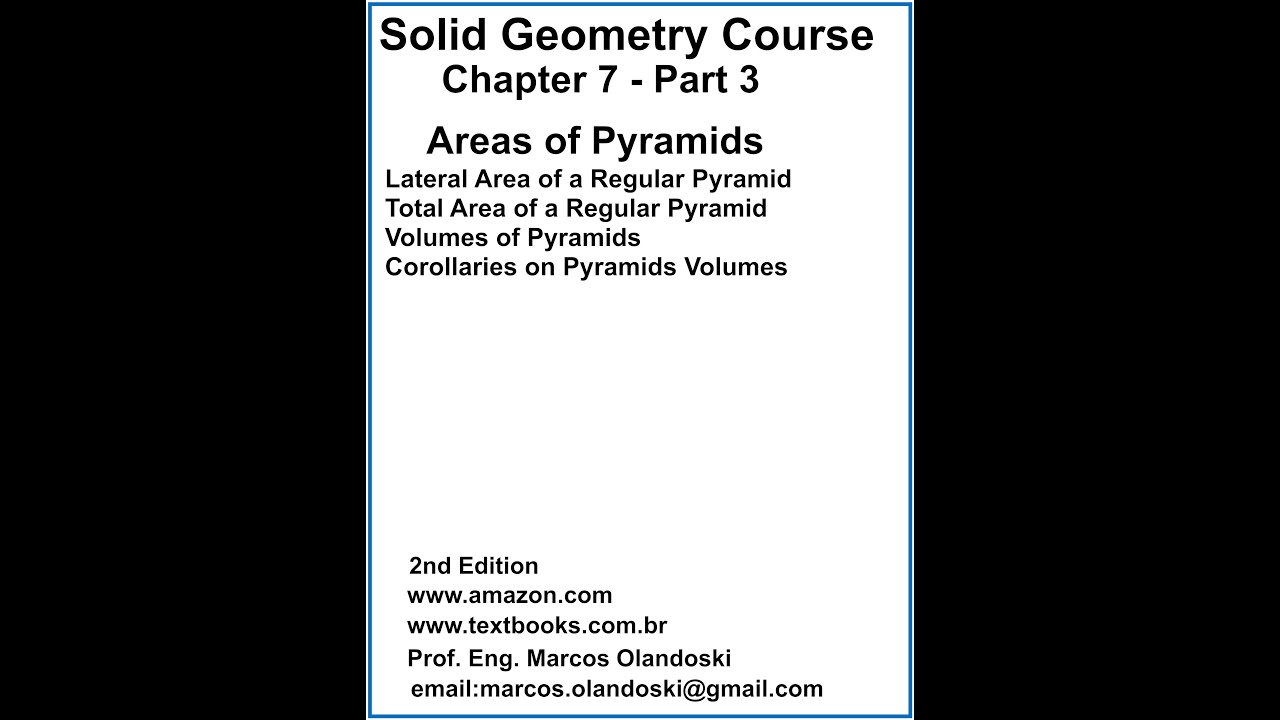 COURSE OF SOLID GEOMETRY - CHAPTER 7 - PART 3 - 2nd EDITION - YouTube