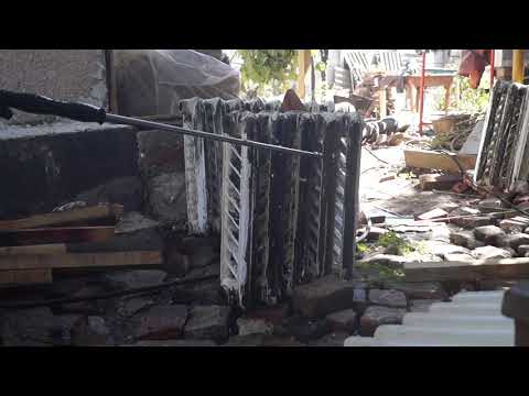 Промывка чугунной батареи гидродинамикой