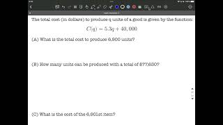 Cost Function | Linear