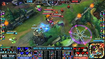 Gambit vs MYM | LCS EU 2015 Spring Split | 15. nap 1. meccs
