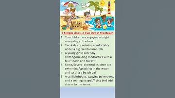 Grade 4: Picture composition in English - A Fun day at the beach  #english#shorts