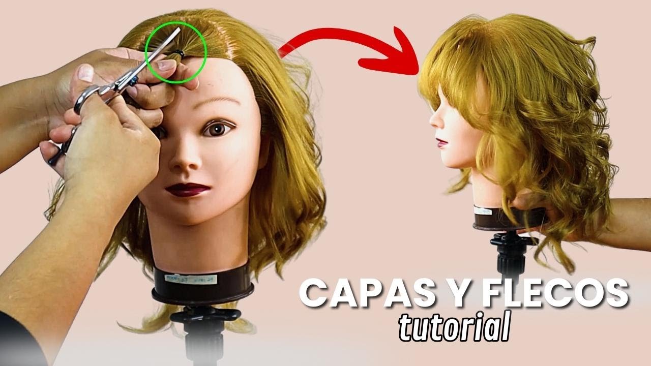 COMO CORTAR CON CAPAS Y FLECOS ►  CABELLO CORTO [ EN 2 PASOS ]