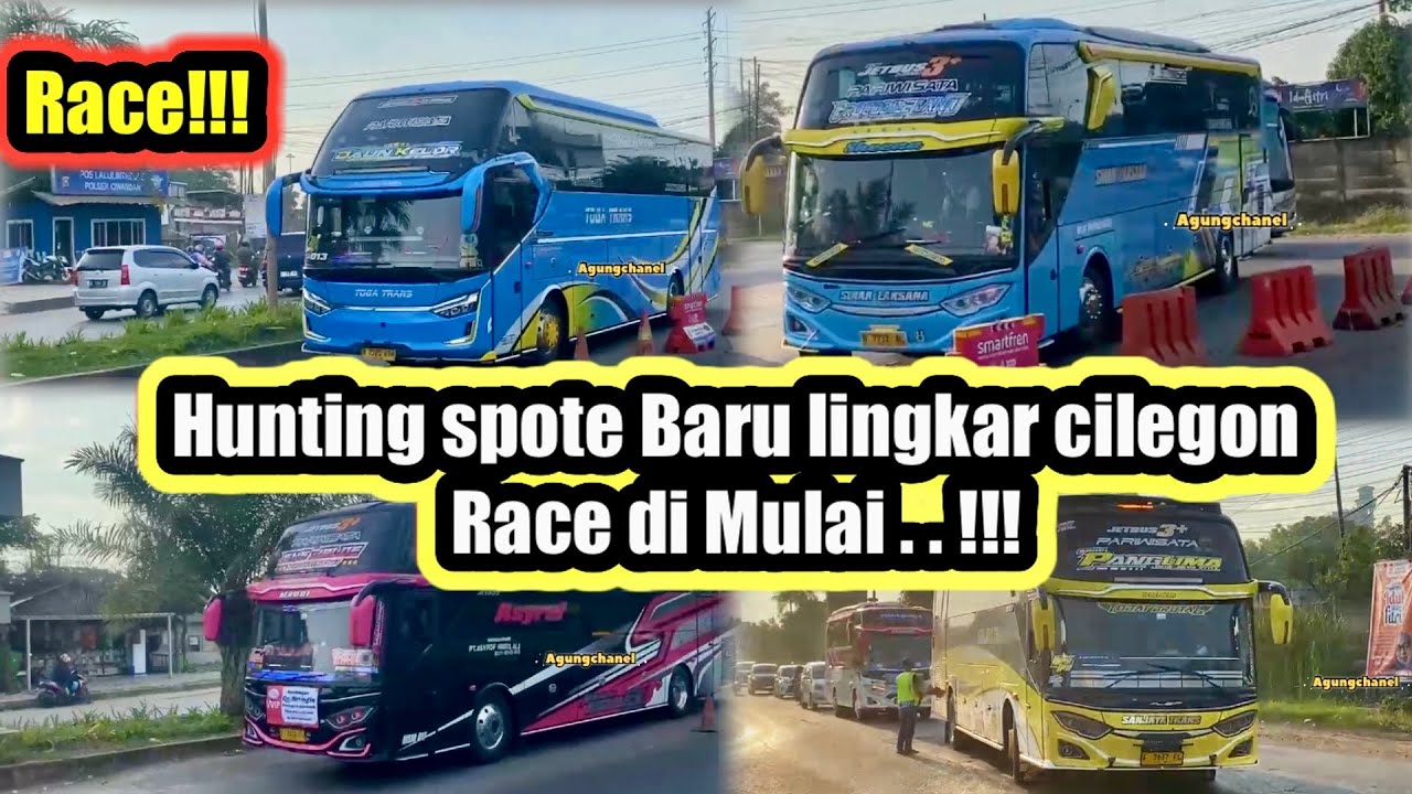 RAME FULL PECAH HUNTING BUS TELOLET BASURI🥳🥳 Di Spot Baru Pertigaan Lingkar cilegon