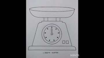 Drawing of Weighing Machine for Beginners (Step by Step) @geetakwatra699