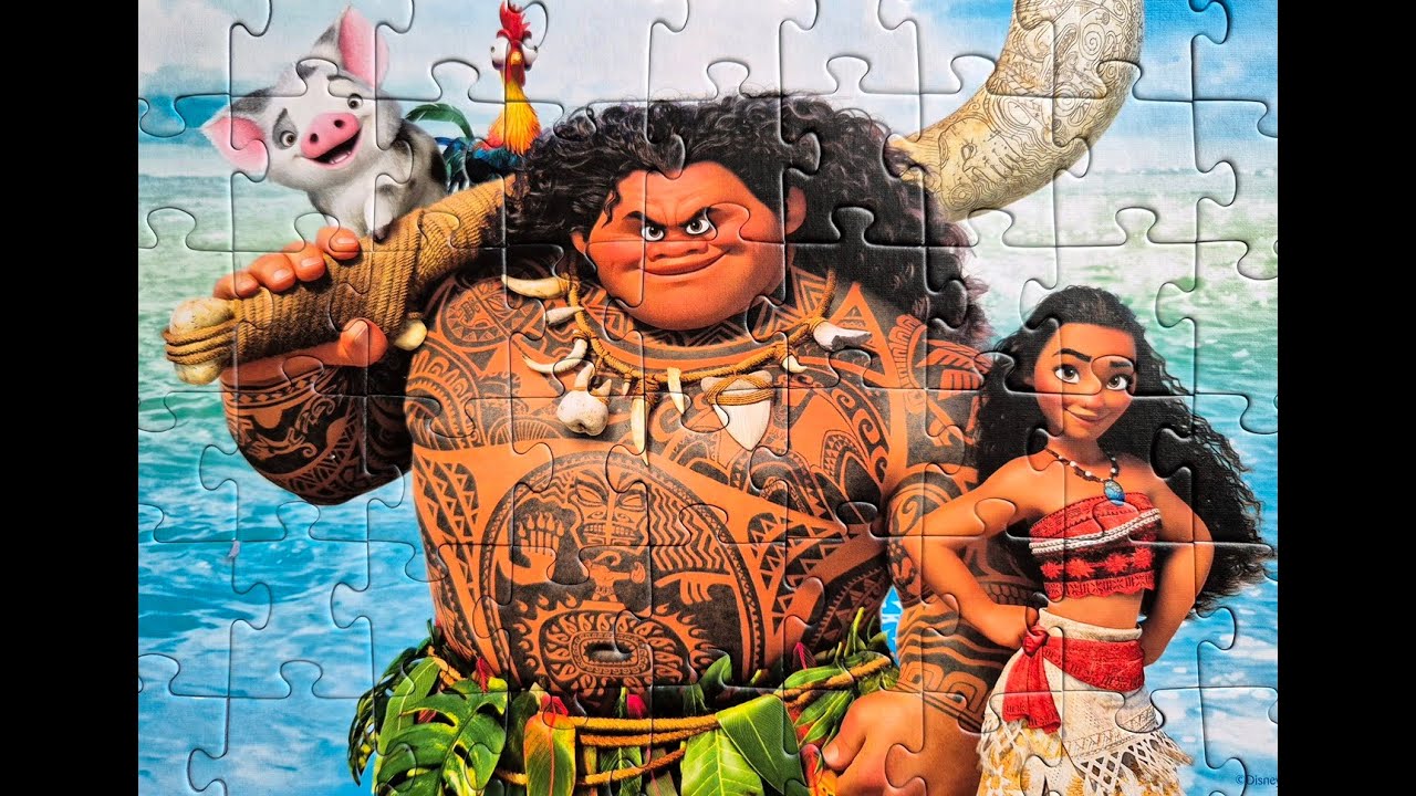 MOANA Puzzle for Kids Rompecabezas de VAIANA y MAIU Disney Jigsaw ...