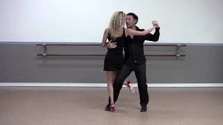 StepFlix Tango, nivel 2, paso 1: combinación adorno, saludo y gancho, por Diego Santana