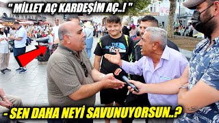 AKP'li adamın ilginç sözlerini duyunca yoldan geçenler bile tepki gösterdi, tartışma çıktı..!
