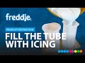 Freddie – Fill the Tube with Icing Step by Step