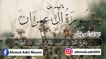 ماتيسر من سورة ال عمران| يَوْمَ تَجِدُ كُلُّ نَفْسٍ مَا عَمِلَتْ مِنْ خَيْرٍ مُحْضَرًا | أحمد عادل